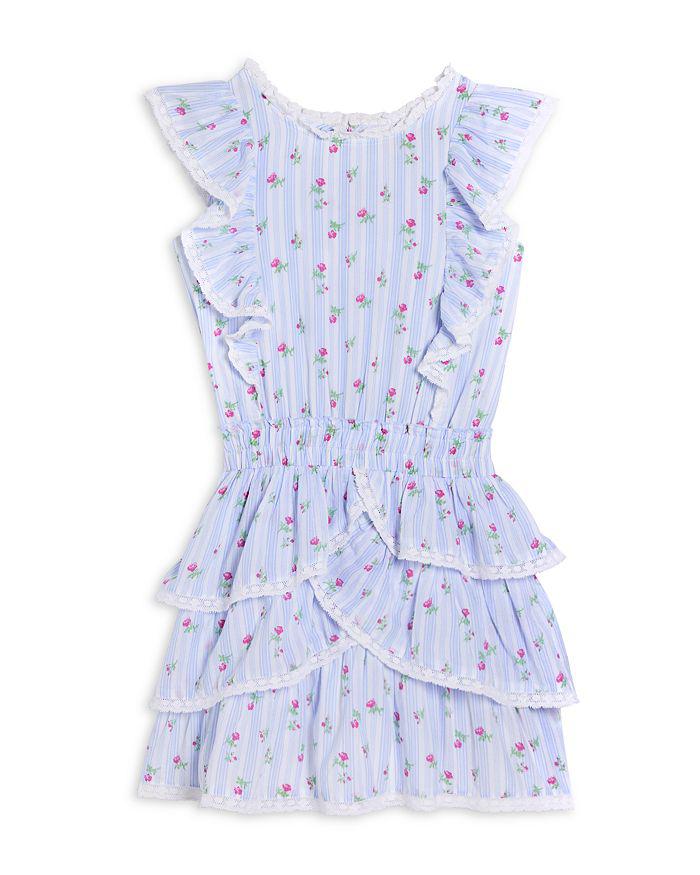 LOVESHACKFANCY Girls' Decker Tiered Ruffled Mini Dress - Big Kid