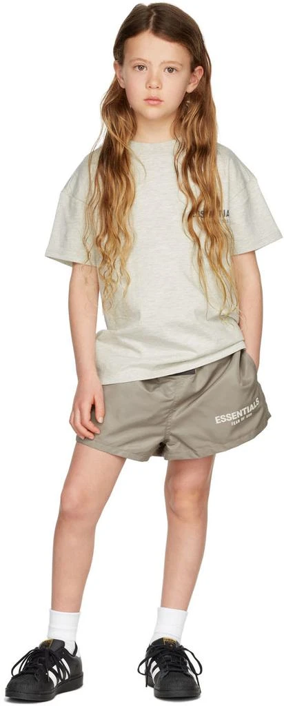 Essentials Kids Taupe Running Shorts 1