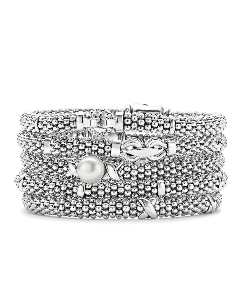 LAGOS Derby Small Buckle Sterling Silver Caviar Bracelet 3