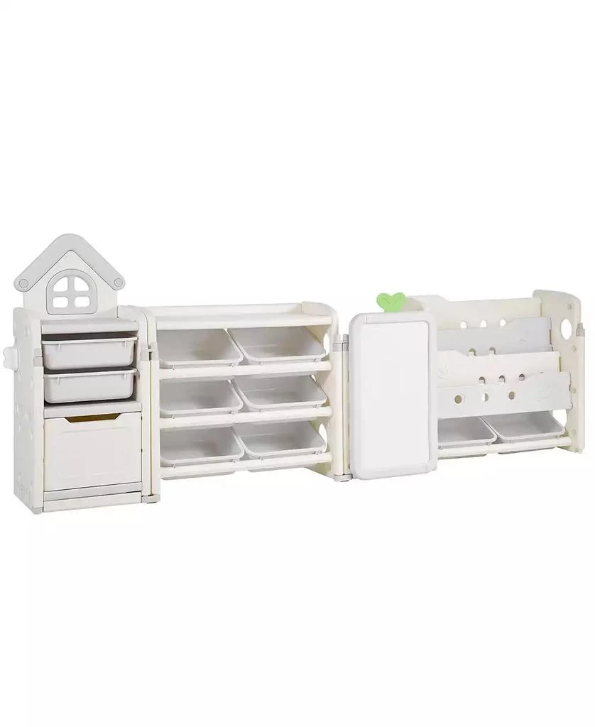 GOUUN 4-Tier Kids Toy Storage with Bookshelf, Drawing Board and 10 Bins, 88.6 x 36 in new arrivals