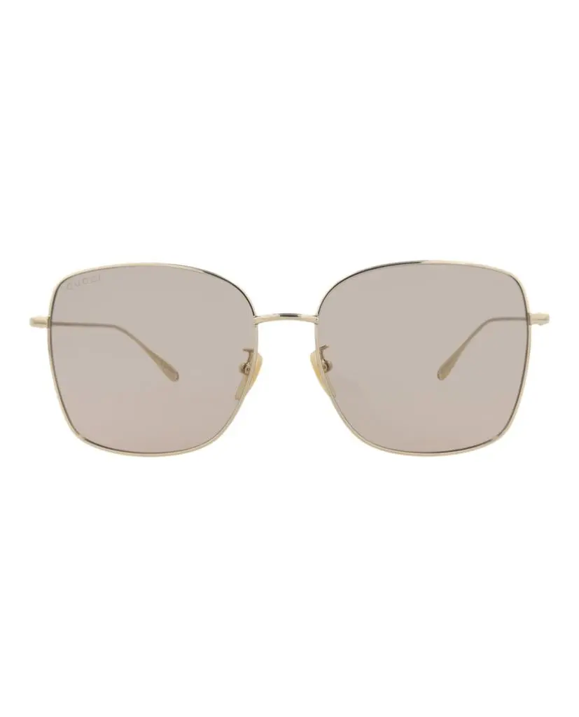 Square-Frame Metal Sunglasses