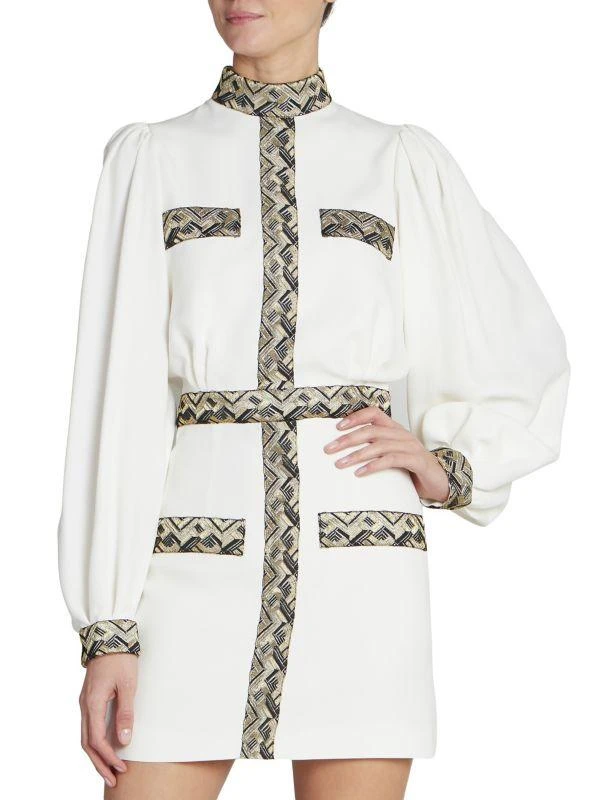 Andrew Gn Metallic Embroidered Minidress 1