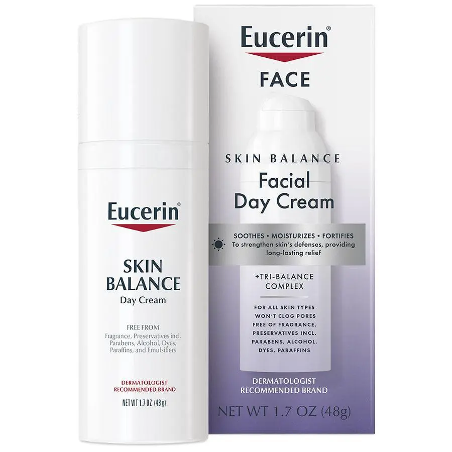 Eucerin Skin Balance Day Cream, Sensitive Face Moisturizer
