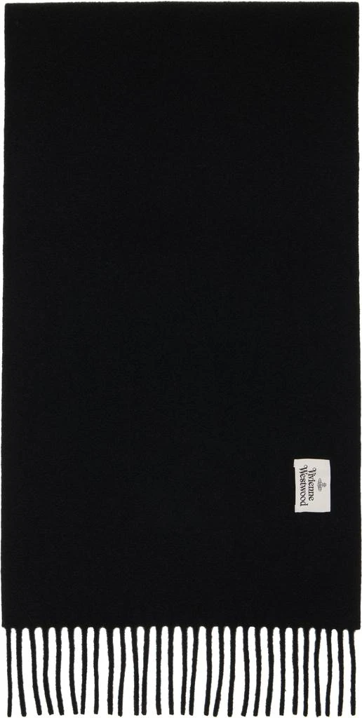 Vivienne Westwood Black Embroidered Scarf 2