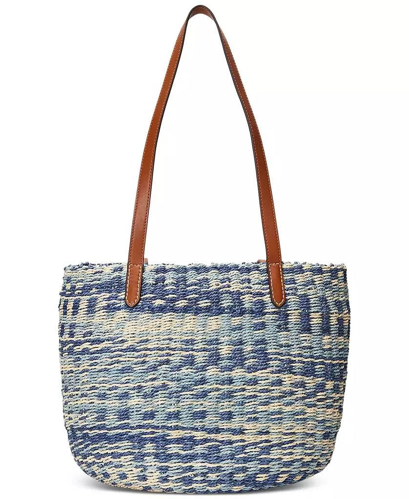 Lauren Ralph Lauren Striped Straw Hartley Tote Bag 3