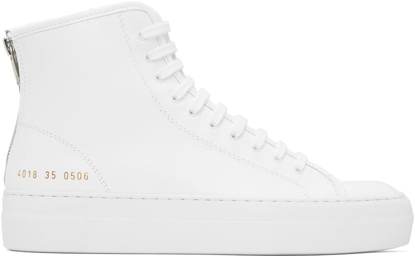 Common Projects White Tournament Super High Sneakers