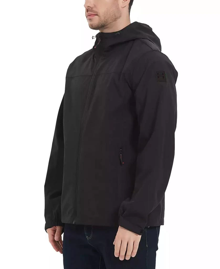 HAWKE & CO Men's All-Season Lightweight Stretch Hooded Rain Jacket 2