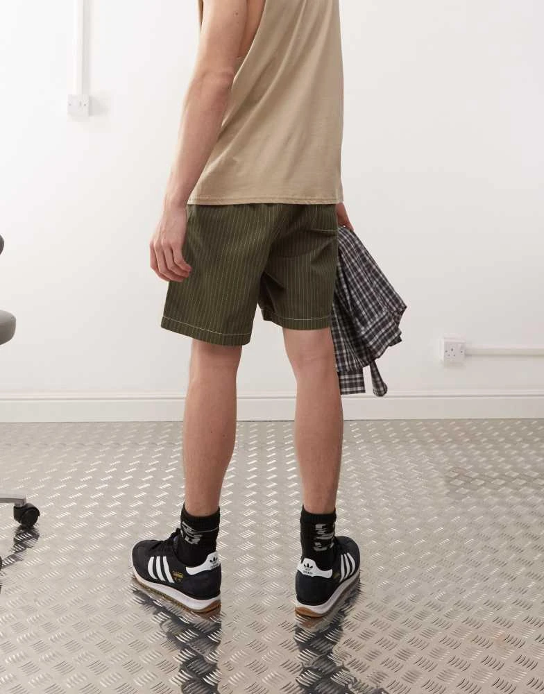 Adidas adidas Originals Wabash workwear shorts in khaki 5