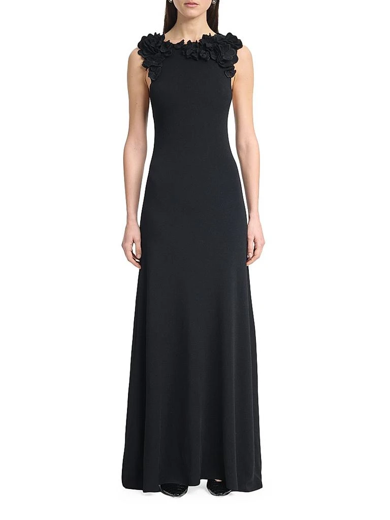 Altuzarra Woolfe Floral Appliqué Column Gown 3