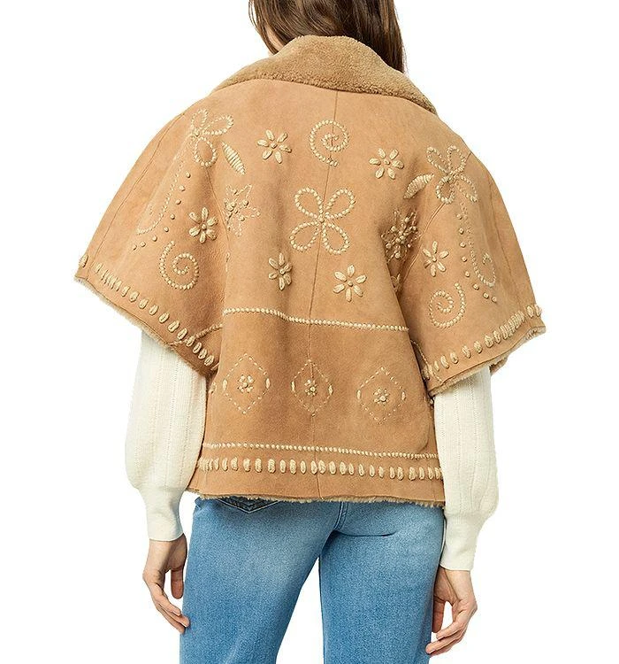 Gerard Darel Lysianna Embroidered Shearling Coat 3