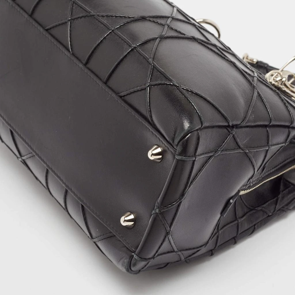 Dior Dior Black Macrocannage Leather Soft Chain Tote 15