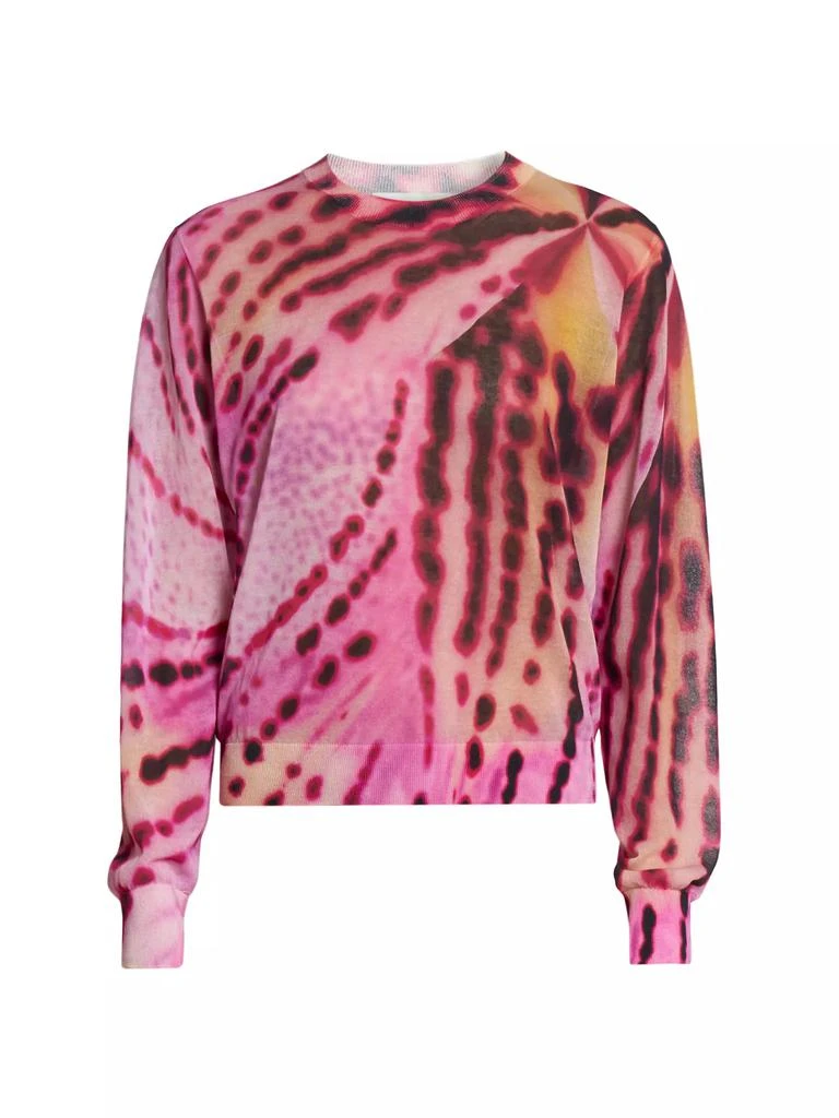 Dries Van Noten Tilly ​Abstract Print Cotton-Blend Crewneck Sweater 1