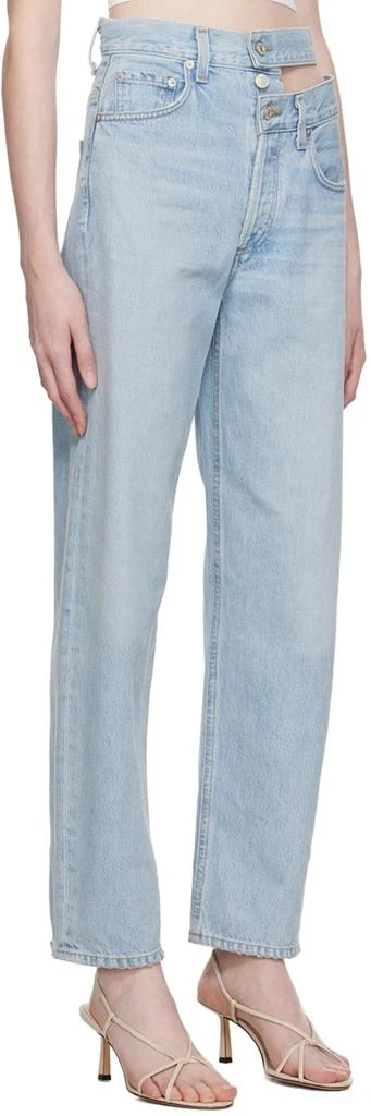AGOLDE Blue Broken Waistband Jeans 2