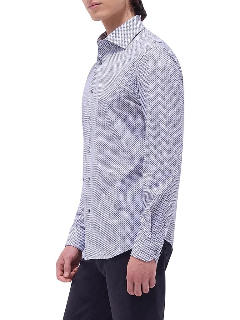 BUGATCHI Devon Printed Stretch Cotton Shirt 4