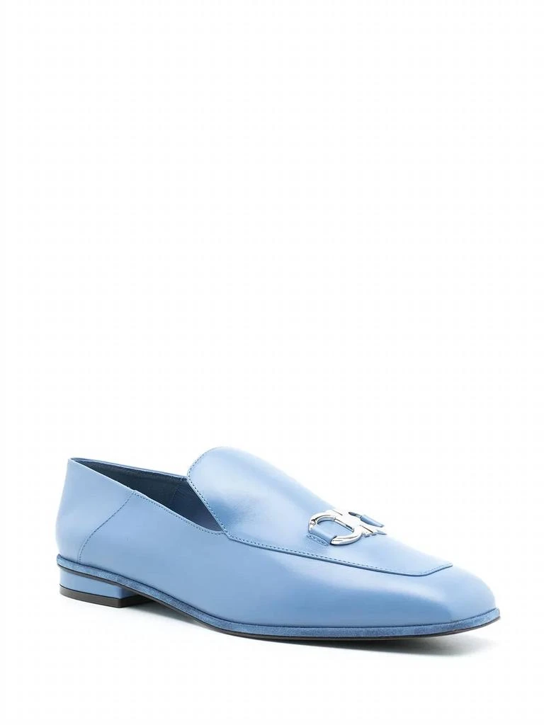 Salvatore Ferragamo Women
s Square Toe Loafers In Sky Blue 2