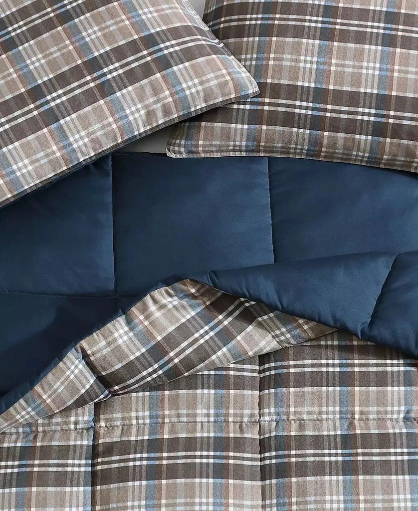 Eddie Bauer CLOSEOUT! Rugged Plaid Micro Suede Reversible 2 Piece Duvet Cover Set 6