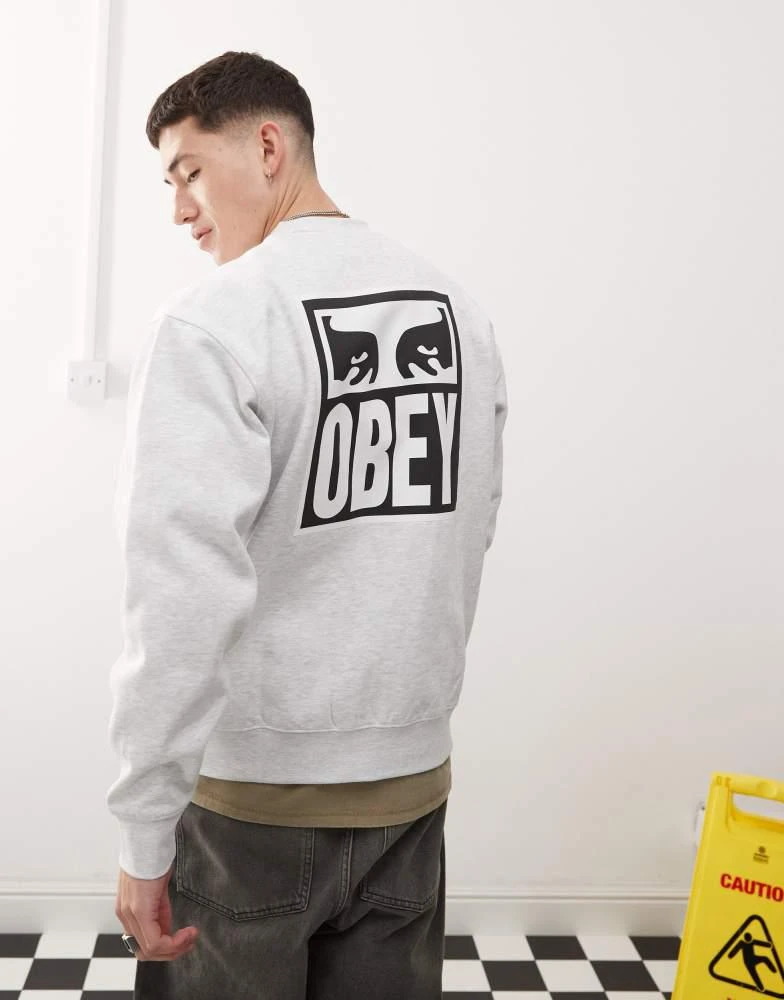 Obey Obey icon eyes graphic sweatshirt in grey 4