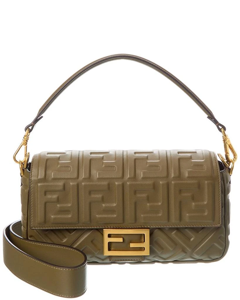 Fendi FENDI Baguette FF Leather Shoulder Bag 1