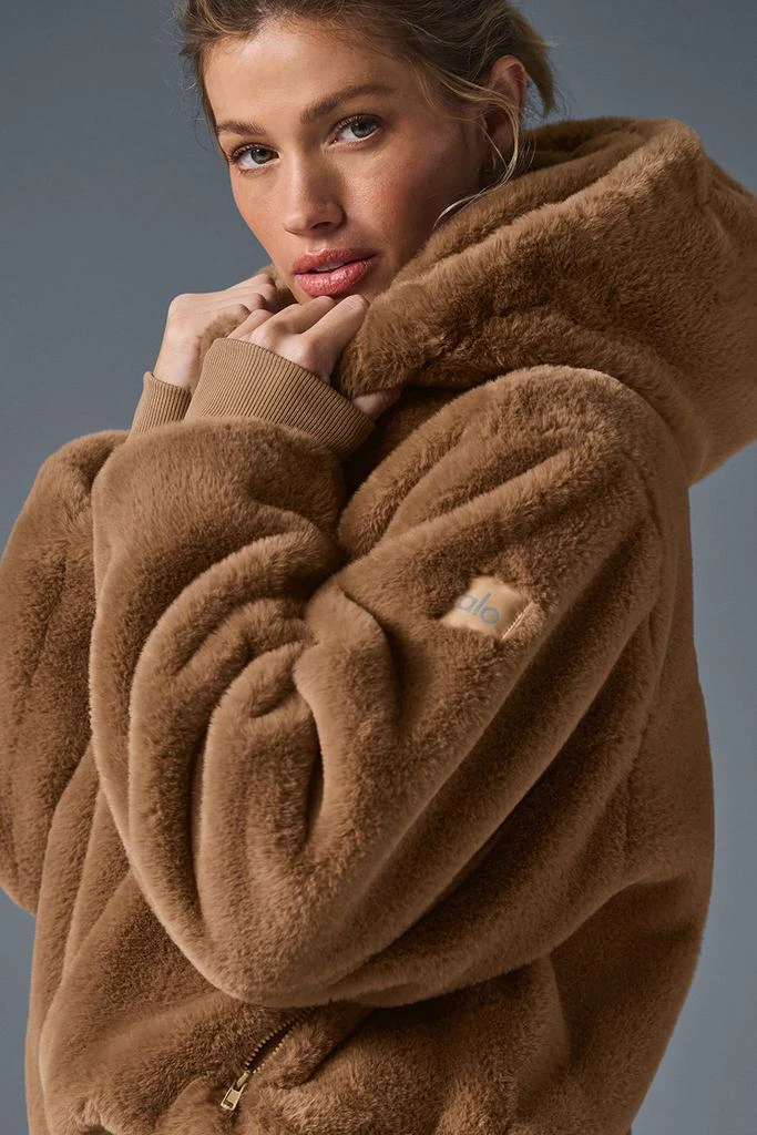 Alo Faux Fur Foxy Jacket - Toasted Almond 4
