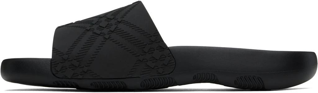Burberry Black Embossed Check Dive Pool Slides 3