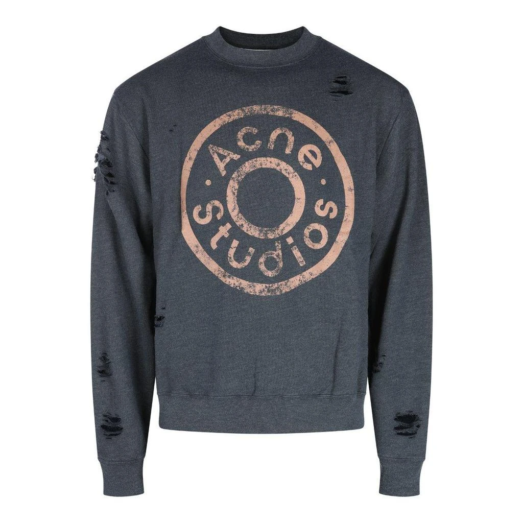 Acne Studios Distressed Logo Printed Sweatshirt 1