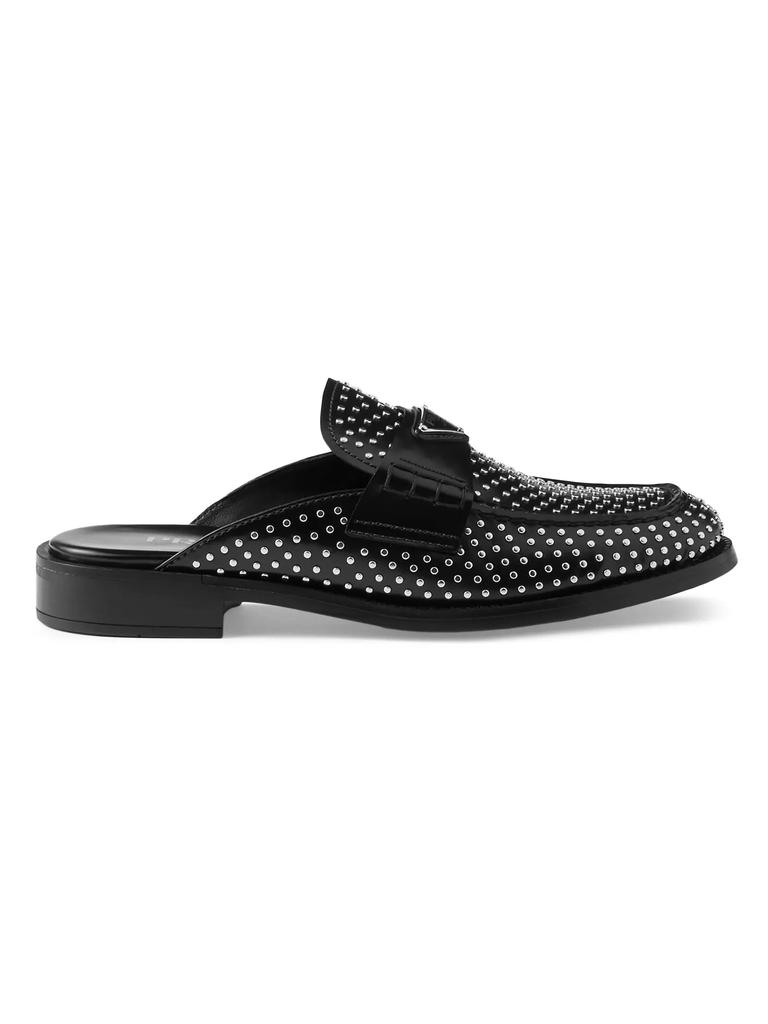 Prada Studded Brushed Leather Mules - Slippers - Compare Prices