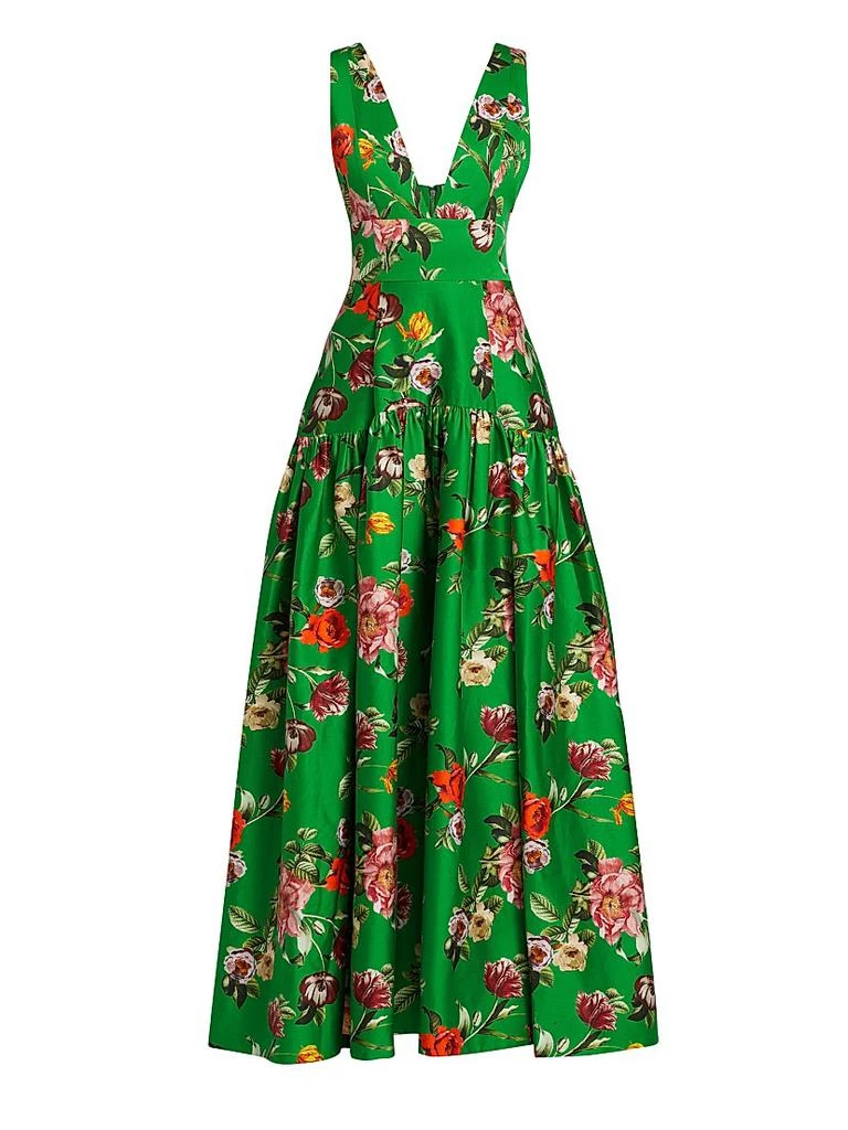Lila Floral Stretch-Cotton Dress  On Sale Now with Up to 60% Off |  Discover Exclusive Deals & Savings at BeyondStyle  Authentic Alice + Olivia  women's apparel|women-owned or founded|sleeveless|contemporary|floor-length| dresses|Women's|floral|women's ...
