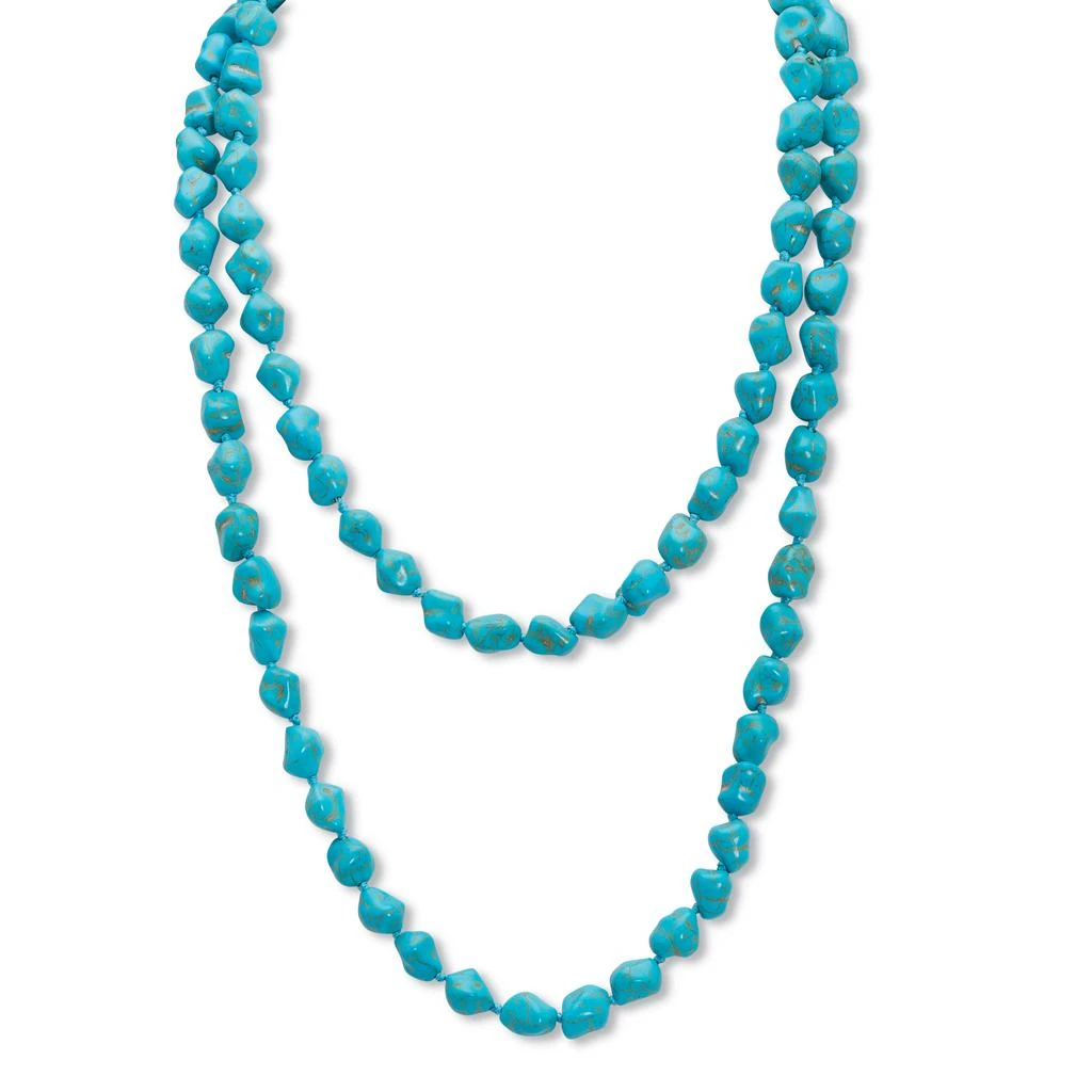 Palm Beach Jewelry Genuine Turquoise Endless Necklace, 48 inches