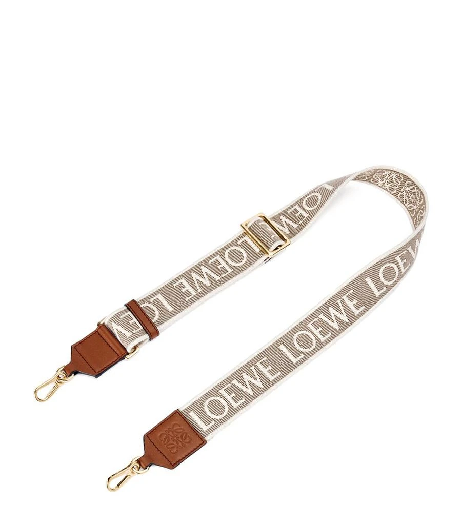 Loewe Leather and Canvas Logo Bag Strap 2