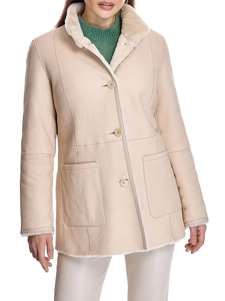 The Fur Salon Shearling-Lined Leather Jacket 3