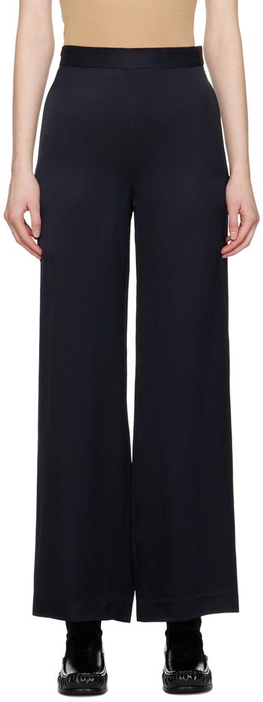 6397 Navy Liquid Trousers