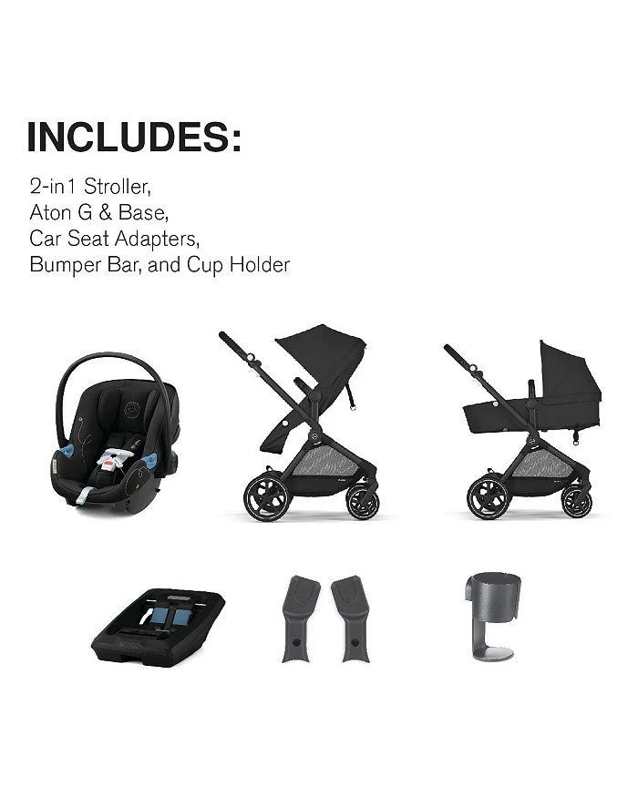 Cybex EOS 5-in-1 Travel System Stroller + Lightweight Aton G Infant Car Seat 6