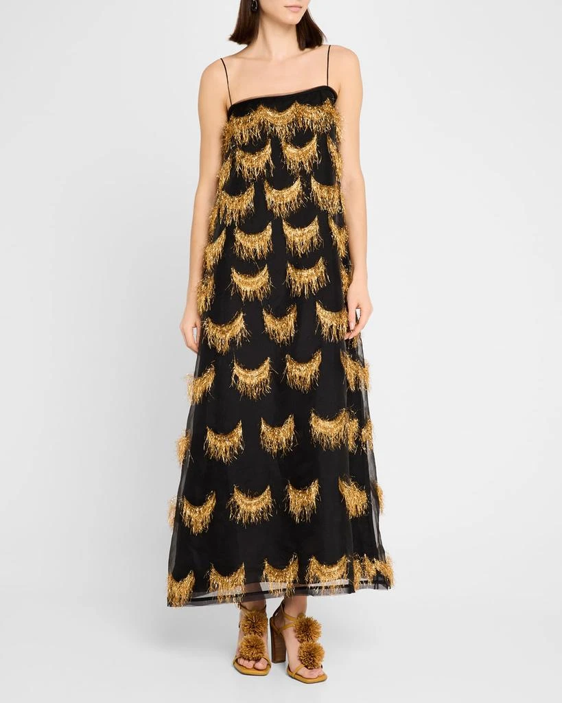 Ulla Johnson Orianne Metallic Fringe Dress 4