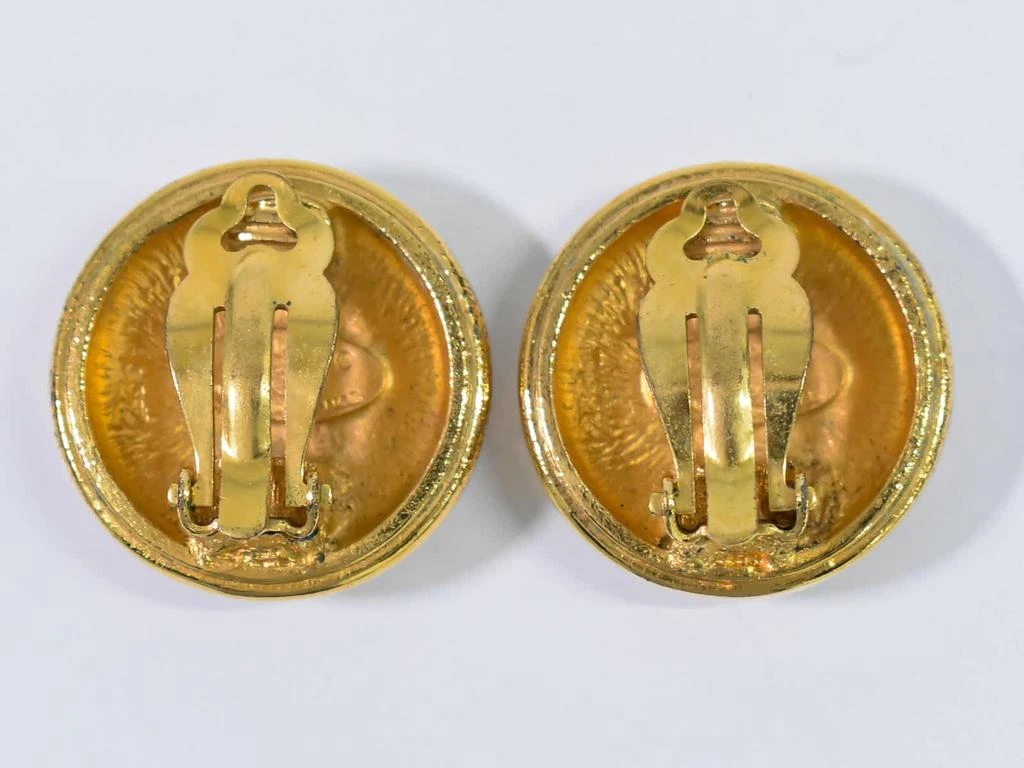 Chanel Cc Round Earrings Metal _Plated Earrings Jewelry (Pre-Owned) 2