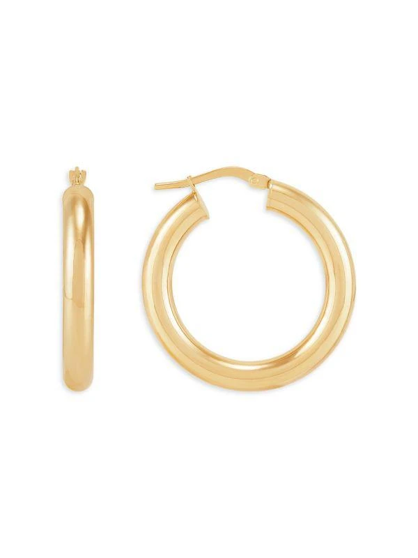 Saks Fifth Avenue 14K Yellow Gold Hoop Earrings 1