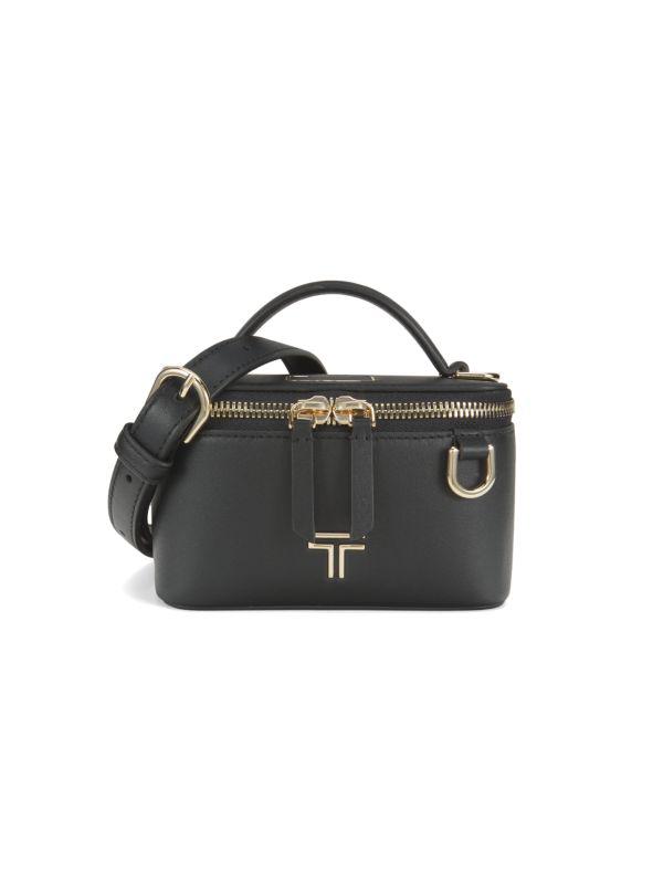 Tumi Lex Mini Leather Train Case Crossbody