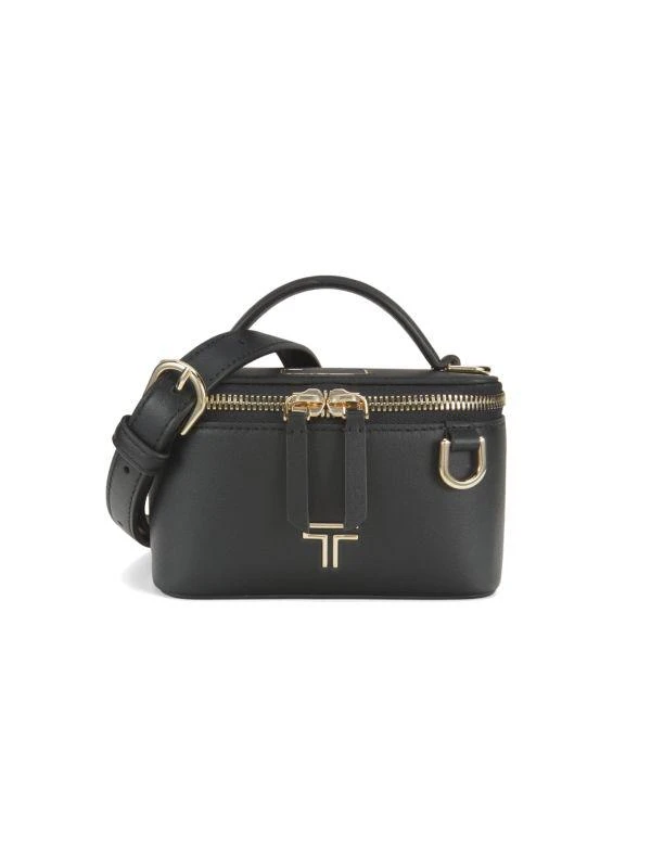 Tumi Lex Mini Leather Train Case Crossbody 1