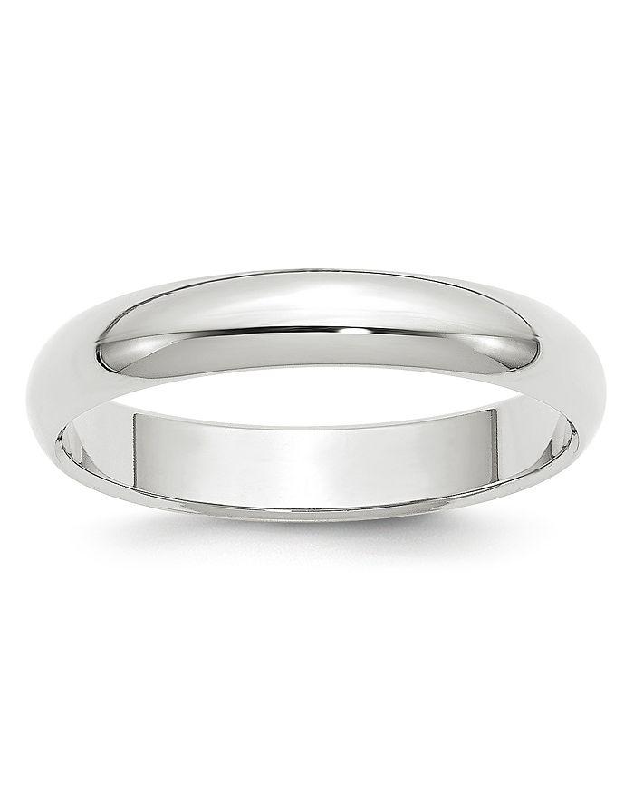Bloomingdale's Men's 4mm Half Round Band Ring in 14K White Gold