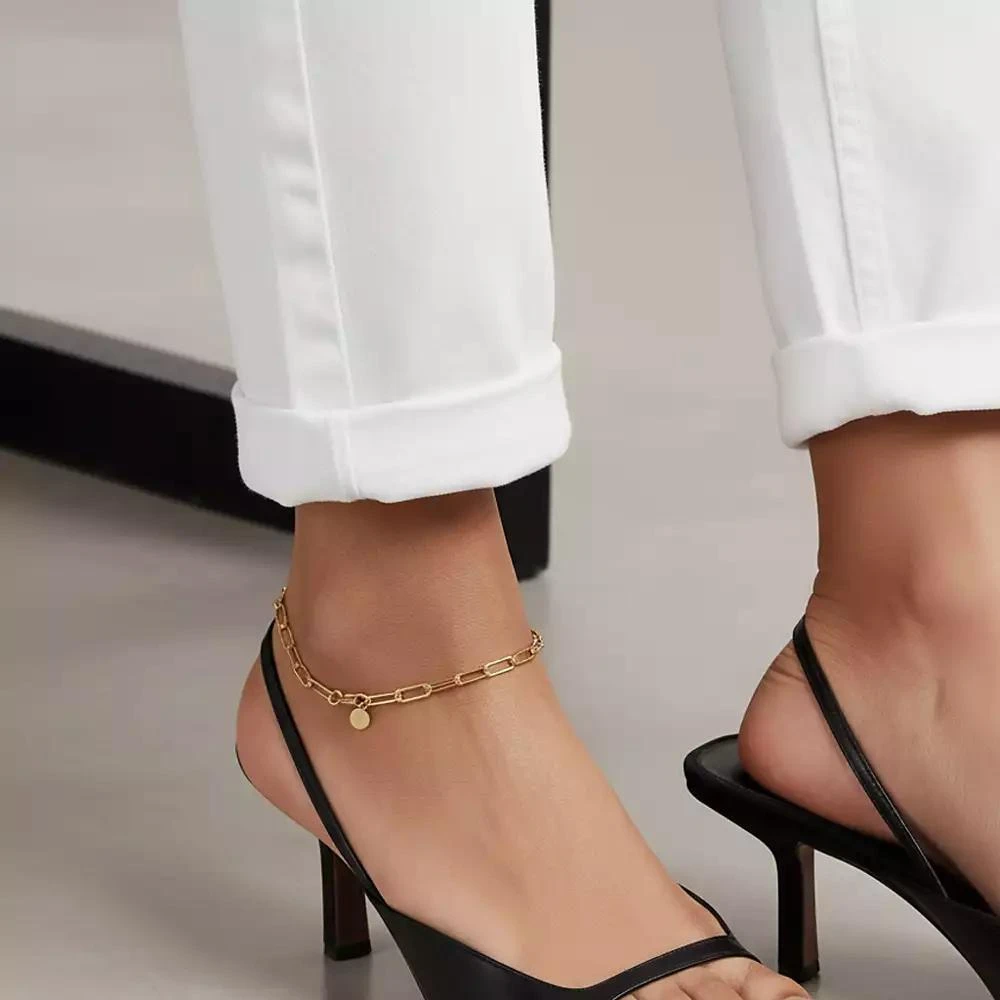 Joey Baby 18K Gold Plated Paper Clip Anne Bracelet 8" For Women and Girls 4