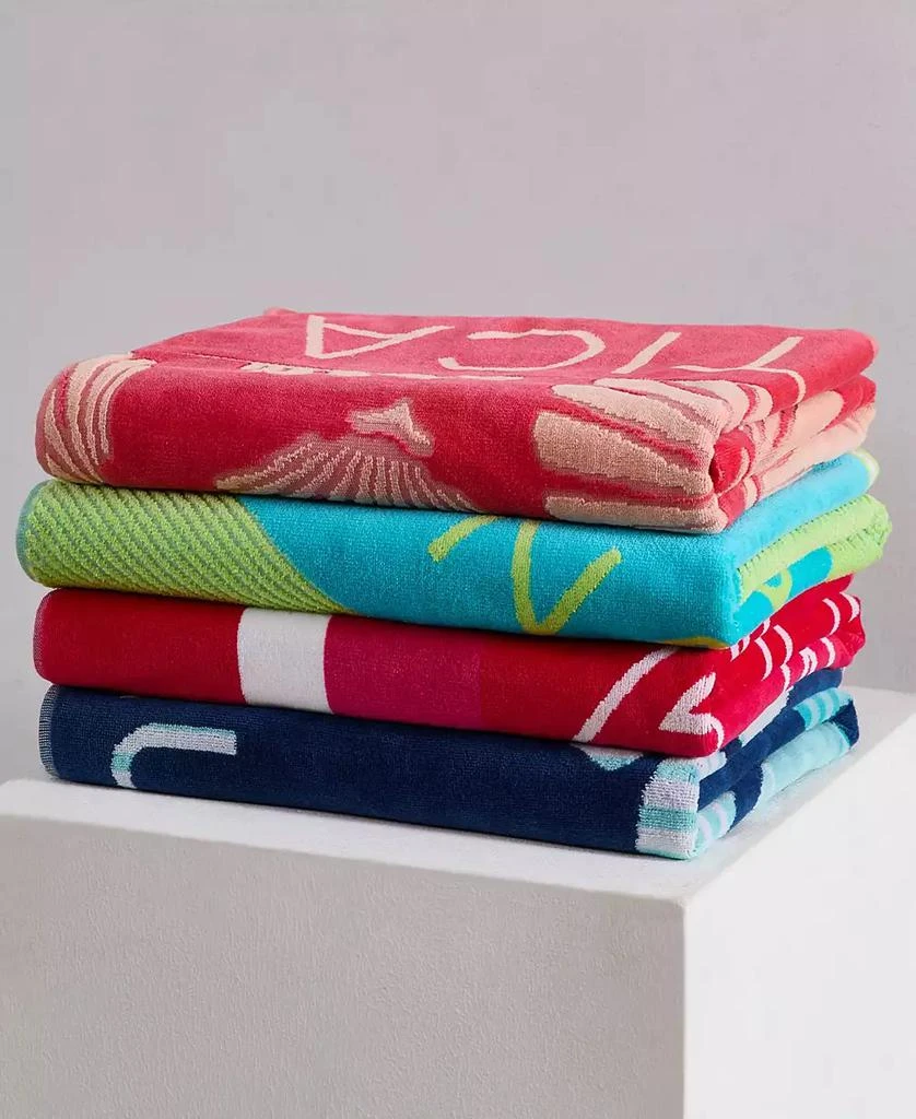 Nautica Tilted Logo Jacquard Beach Towel Set, 68" X 36" 4