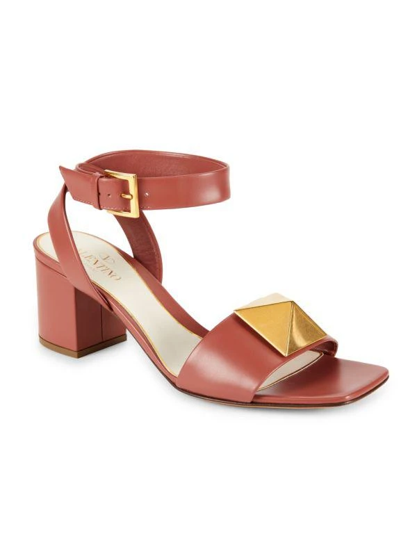 Valentino 63MM Rockstud Leather Ankle Loop Sandals 2
