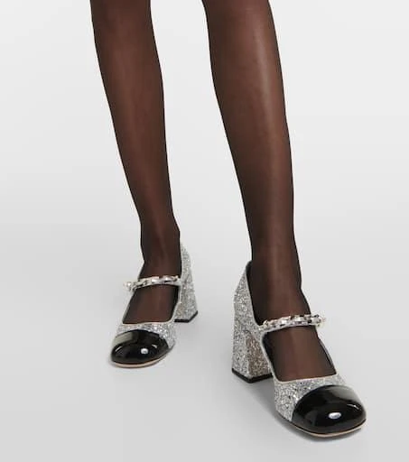 Miu Miu Glitter Mary Jane pumps 7