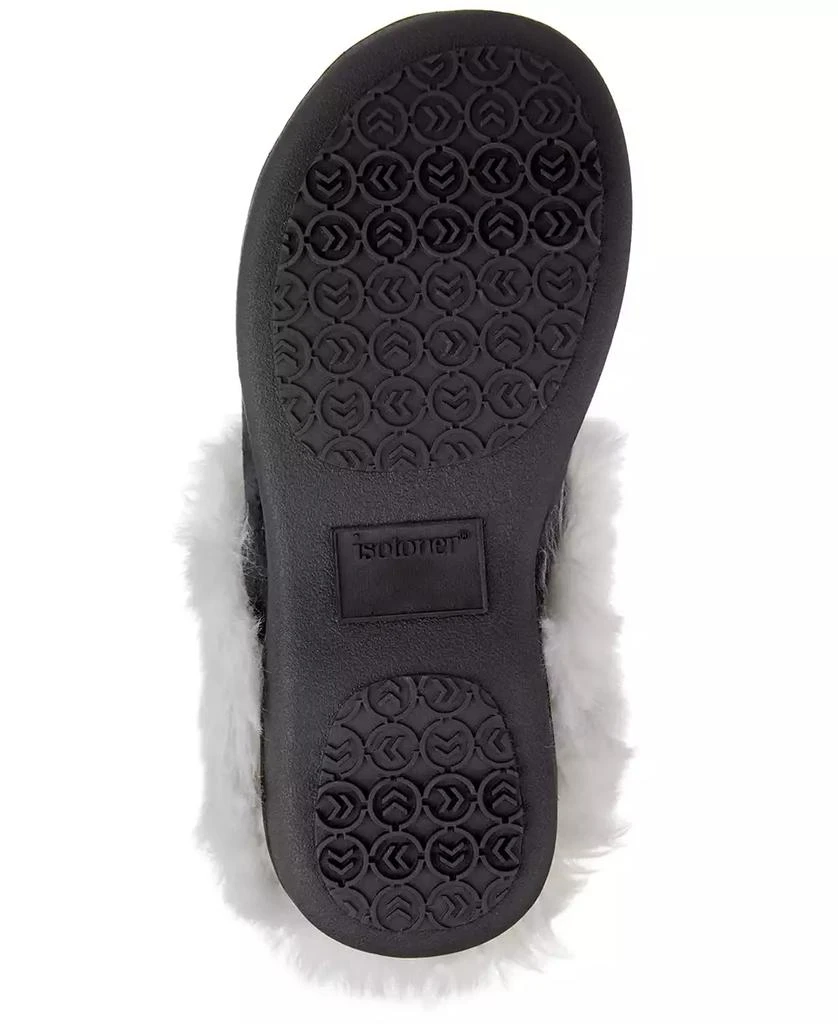 Isotoner Signature Women's Velour Valerie Comfort Hoodback Slippers 7