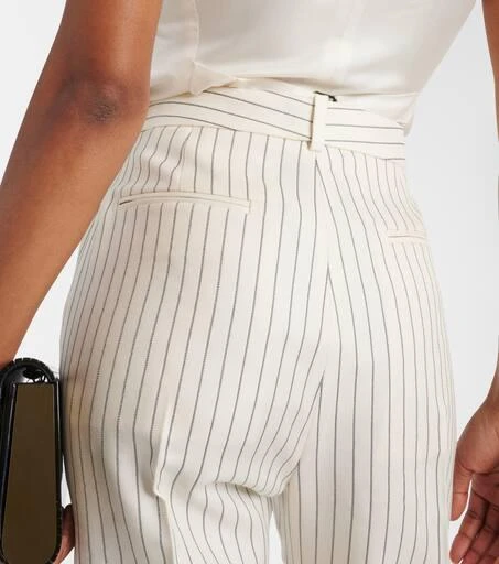 Tom Ford Wallis striped wool and silk-blend straight pants 6