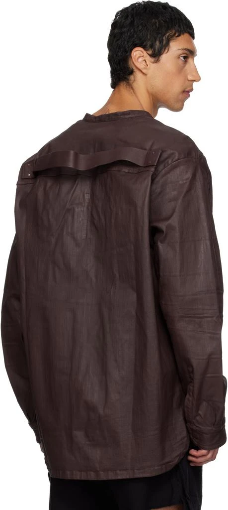 Rick Owens Burgundy Concordians LS Larry Jumbo Fogpocket Denim Shirt 3