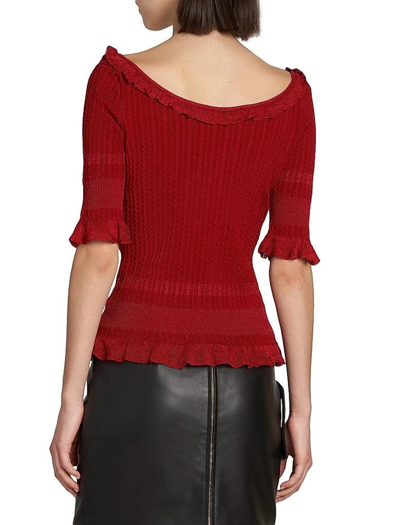 Versace Micro Cable-Knit Wool-Blend Sweater 5