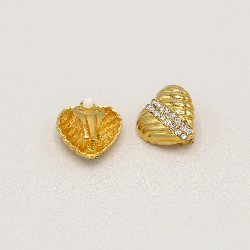 Orelia Vintage Vintage Linear Heart & Pave Clip On Earring 1