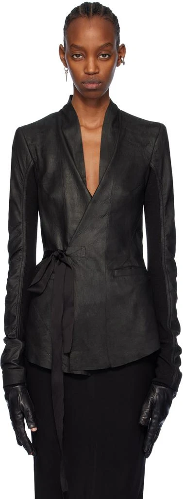 Rick Owens Black Hollywood Leather Jacket 1