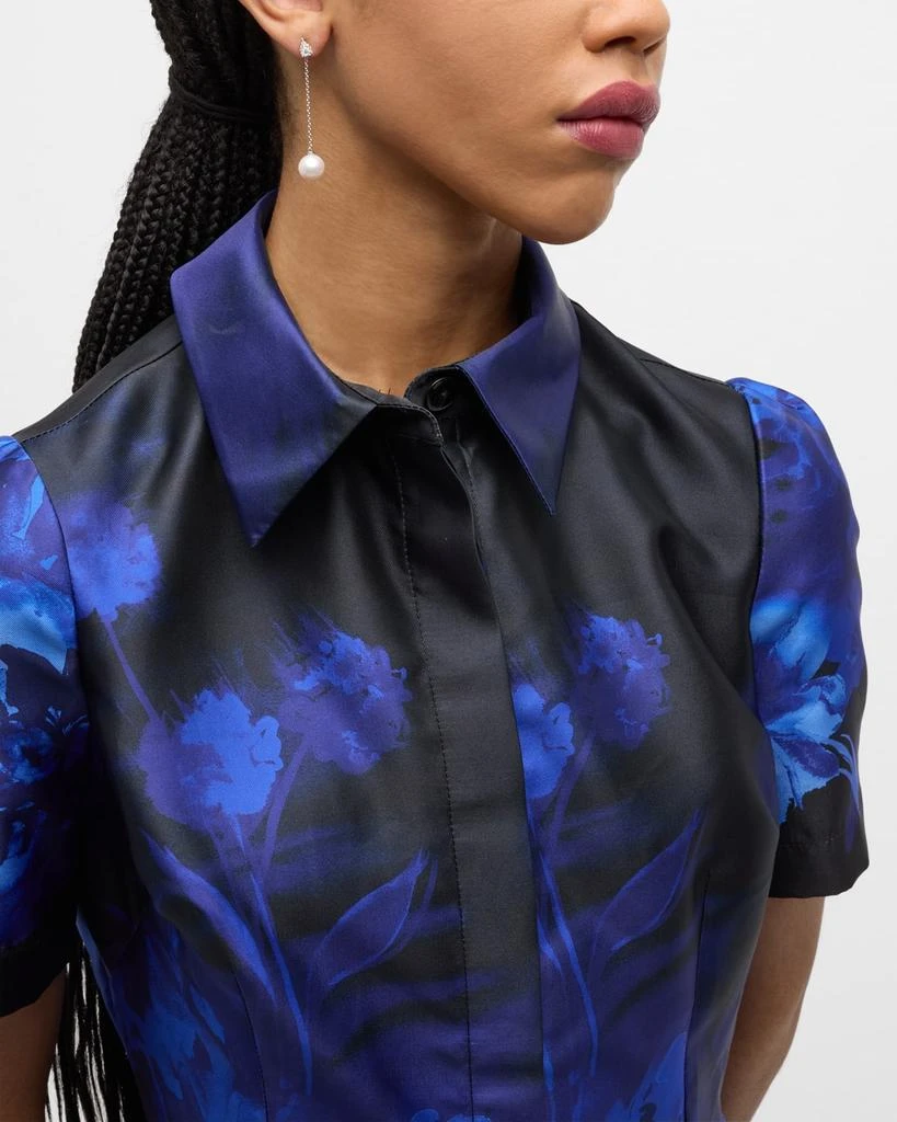 Utopia 18K White Gold Diamond Pendant Earrings with Freshwater Pearls 5