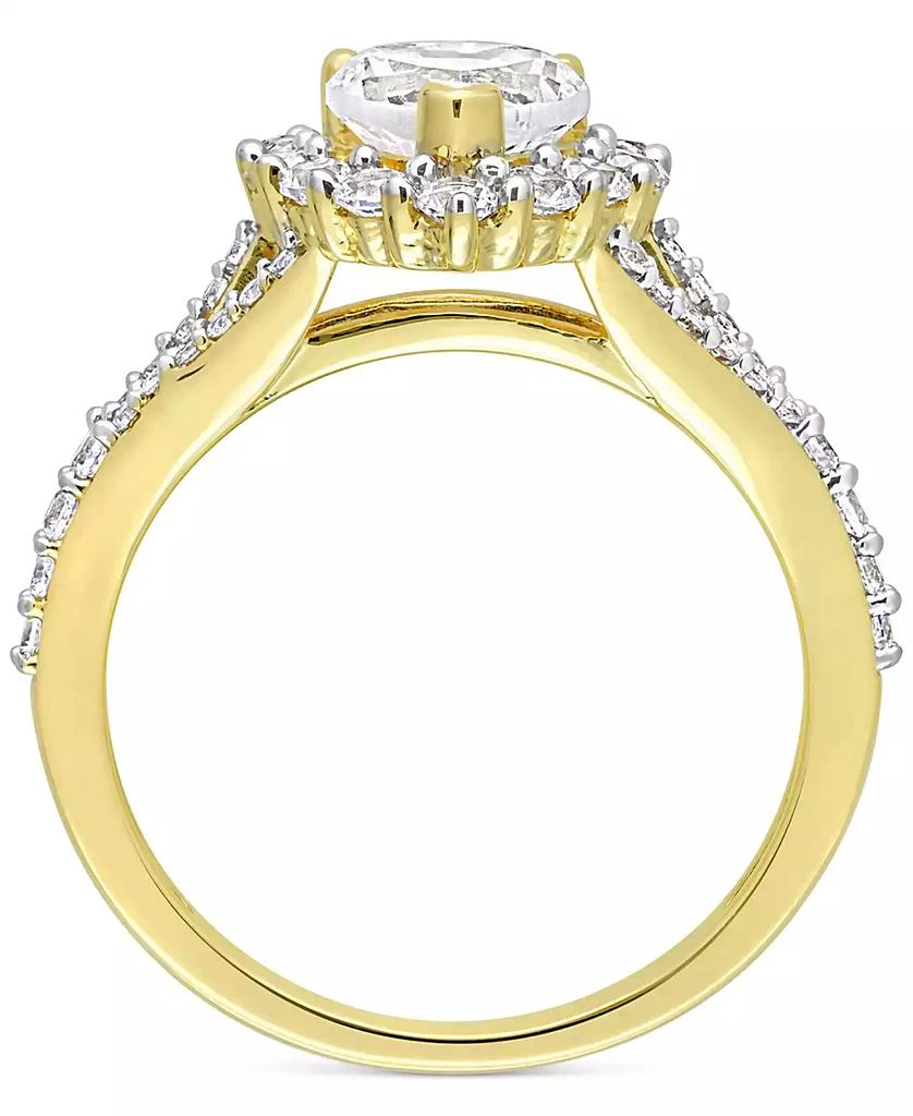 Macy
s Lab-Grown White Sapphire Heart Ring (2-2/5 ct. t.w.) in Yellow-Plated Sterling Silver 3